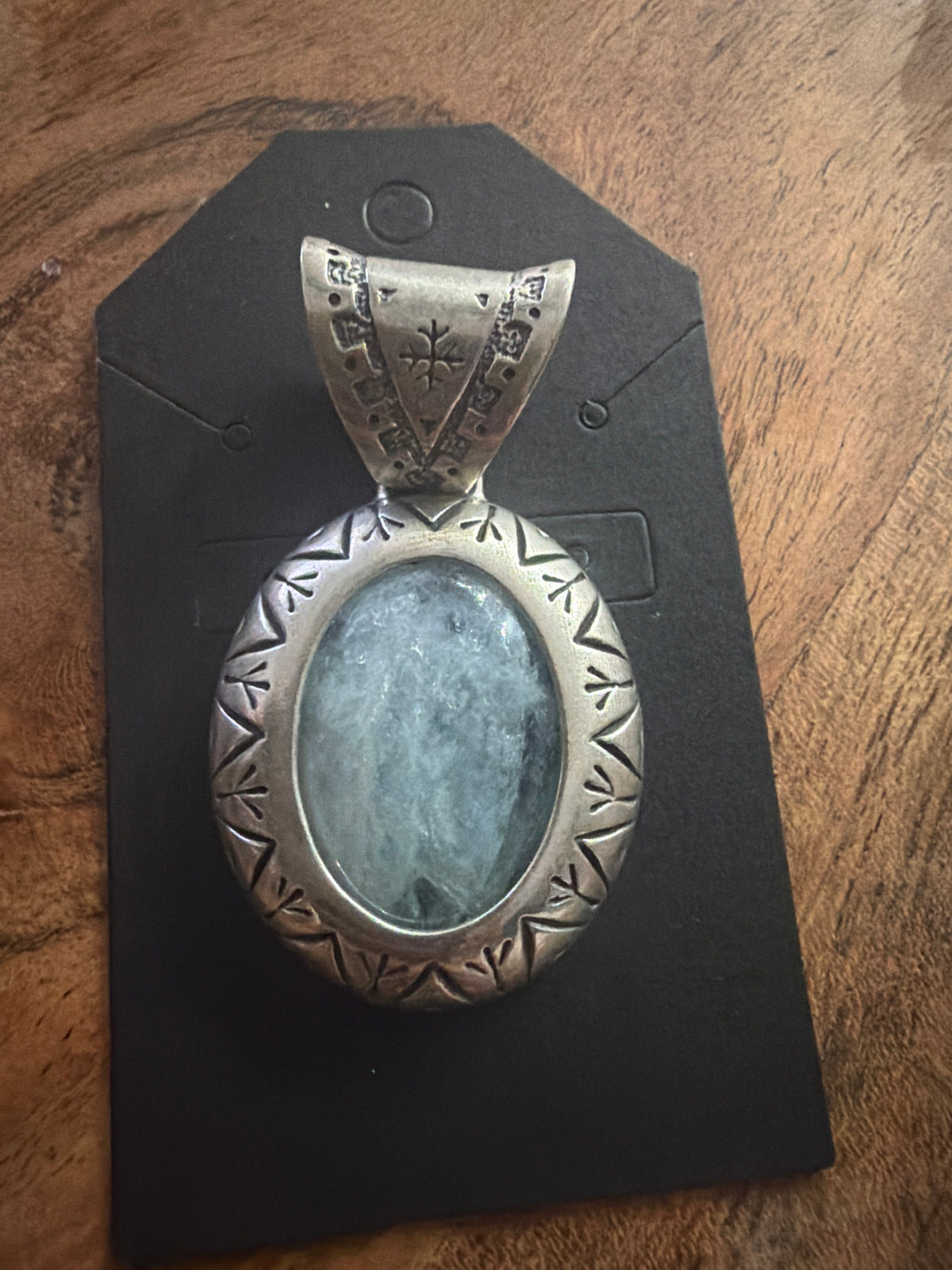 vintage Carolyn Pollack Relios sterling silver and milky aquamarine pendant