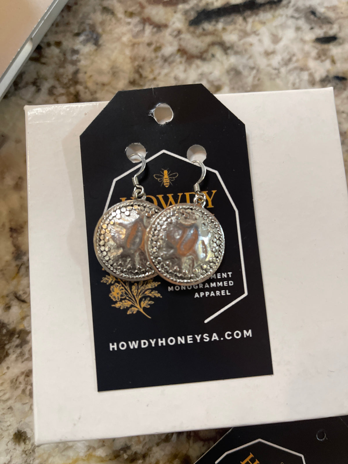 Silver shell dangles