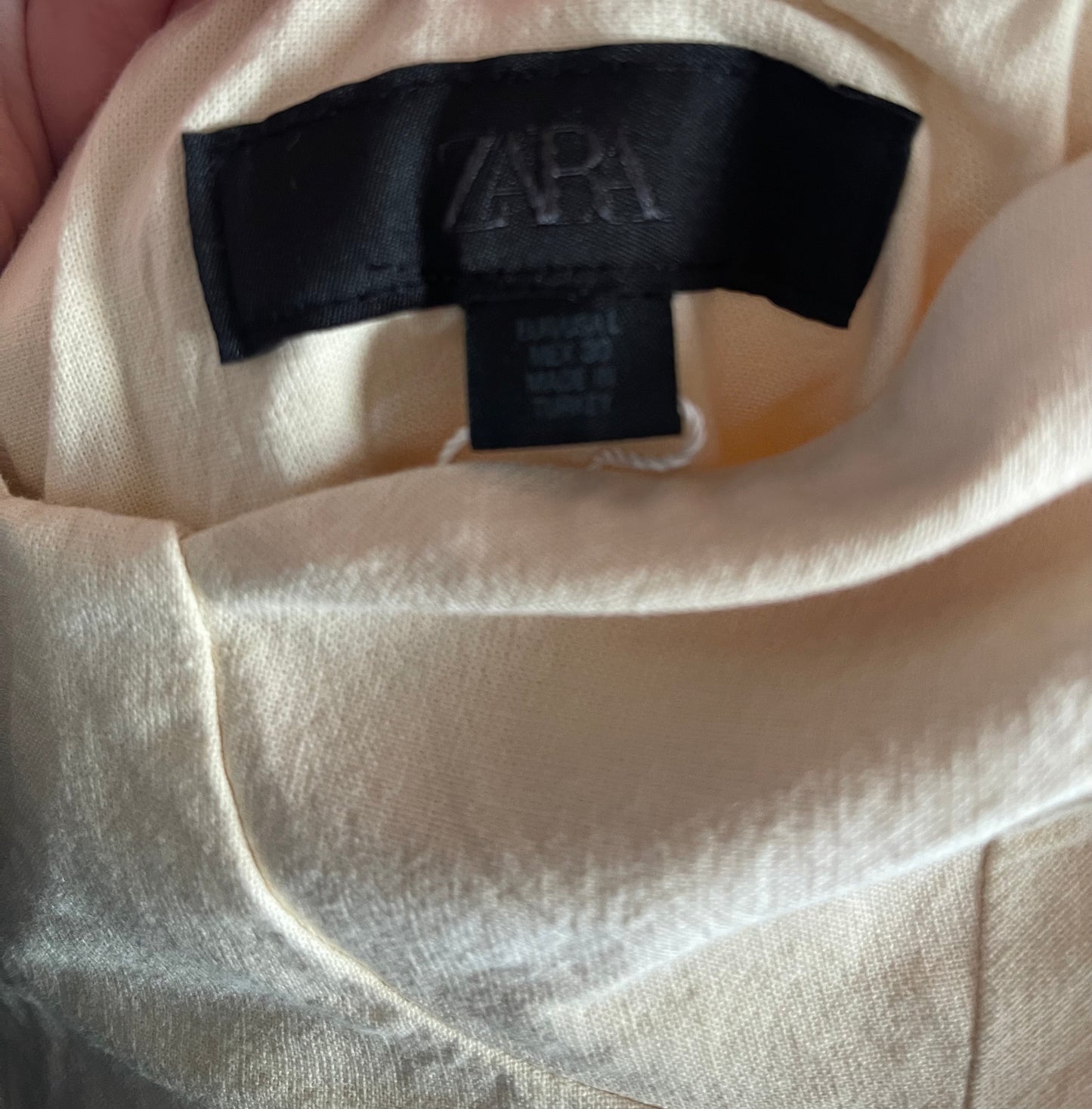 Zara beige strapless mini dress