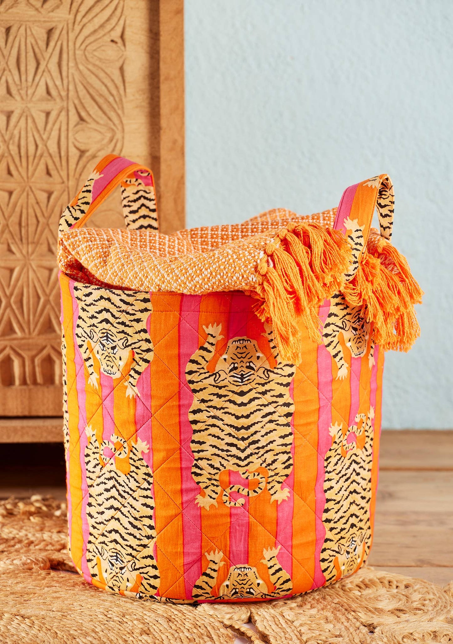 Tiger Stripe Storage Laundry Bag