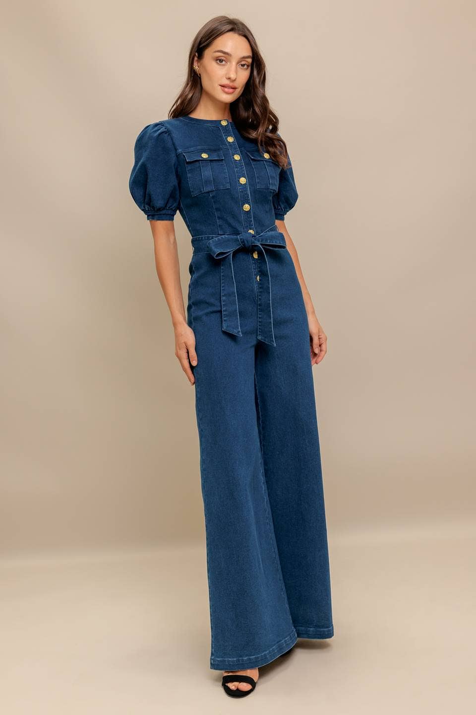 A washed denim jumpsuit - IP8980:INDIGO / Contemporary