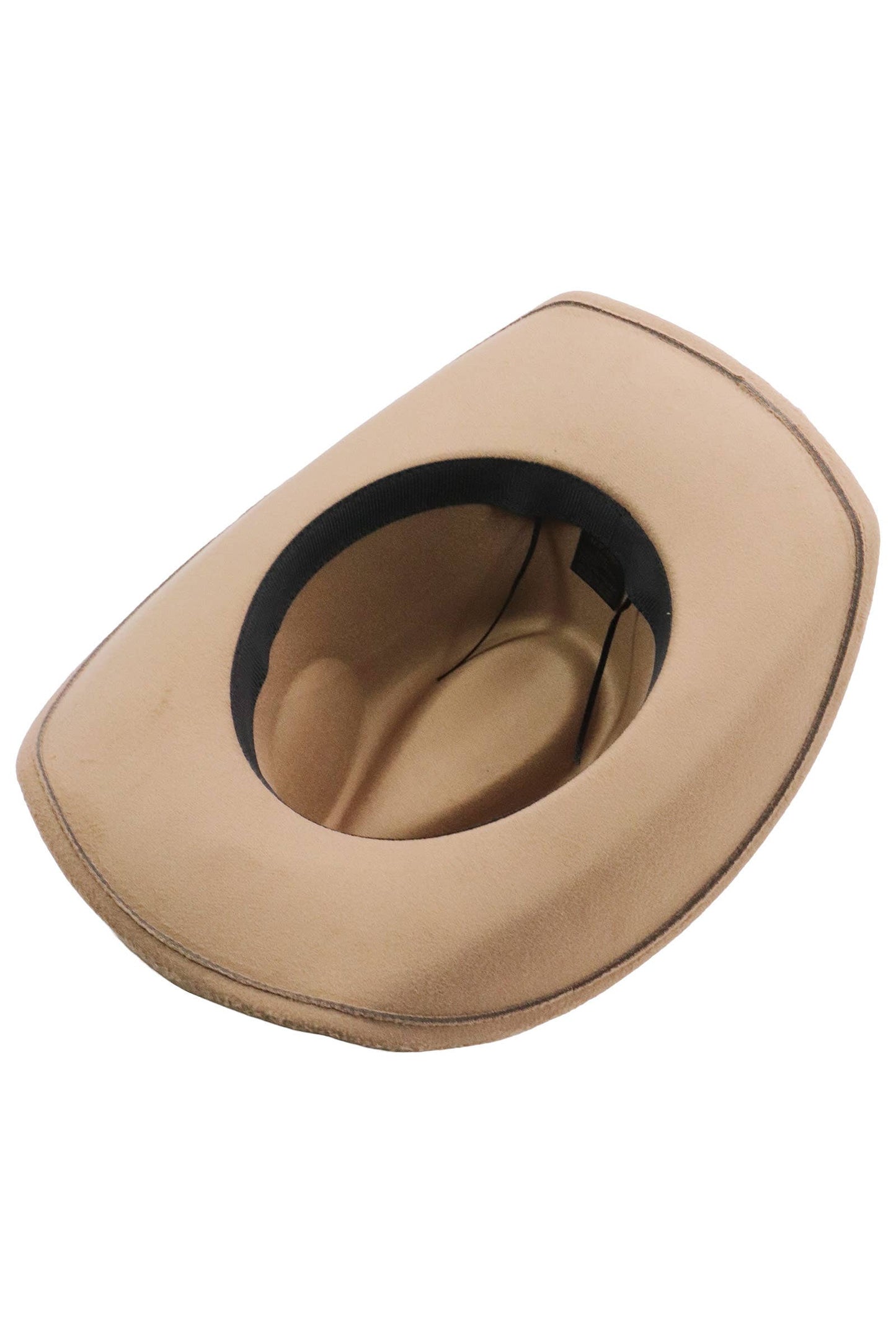 Blank Solid Felt Yeehaw Cowboy Hat: CHARCOAL / ONE SIZE