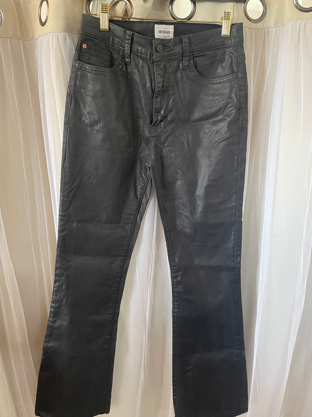 Hudson Black Coated Jeans