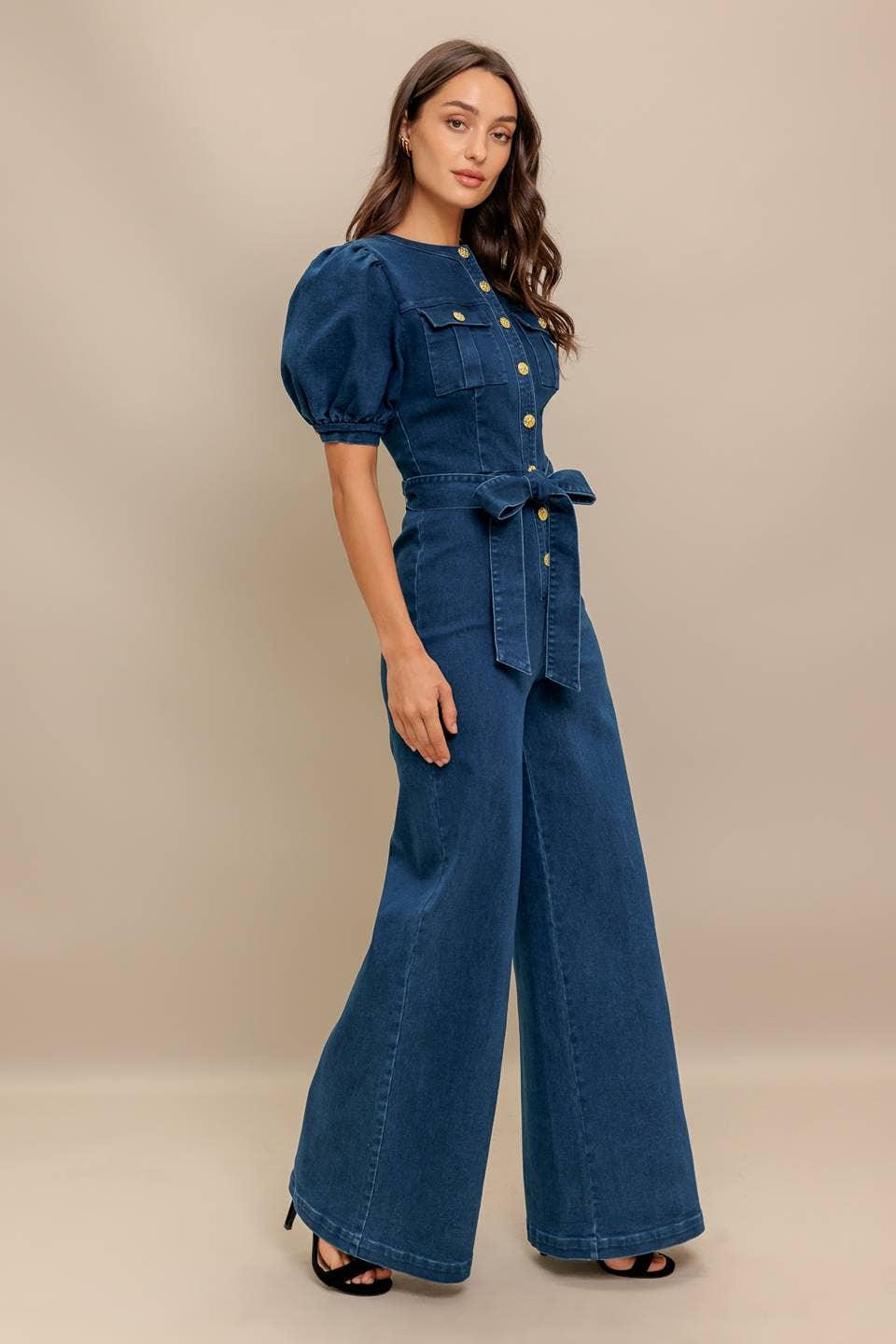 A washed denim jumpsuit - IP8980:INDIGO / Contemporary