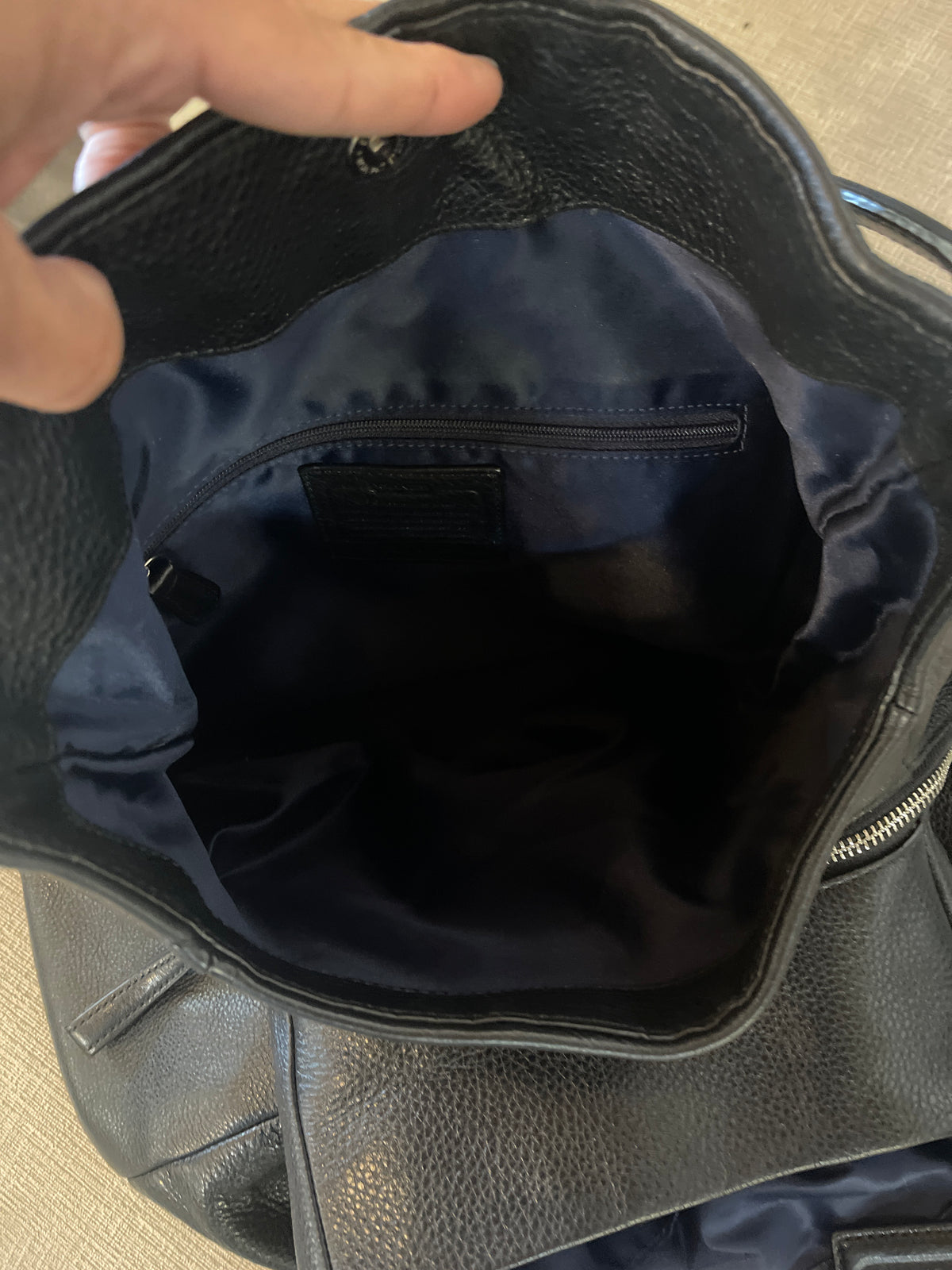 Coach Madison Phoebe Hobo Bag in black pebbled leather