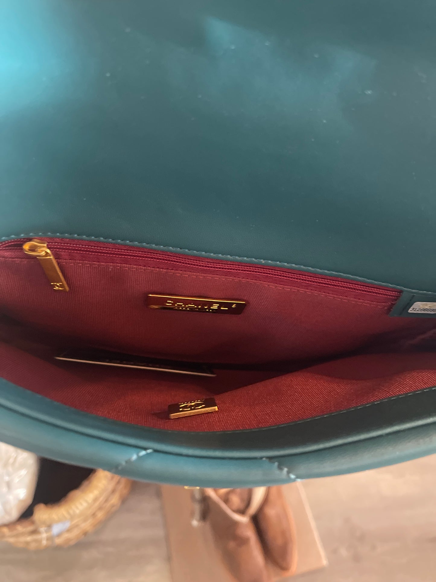 Lambskin Quilted Medium turquois