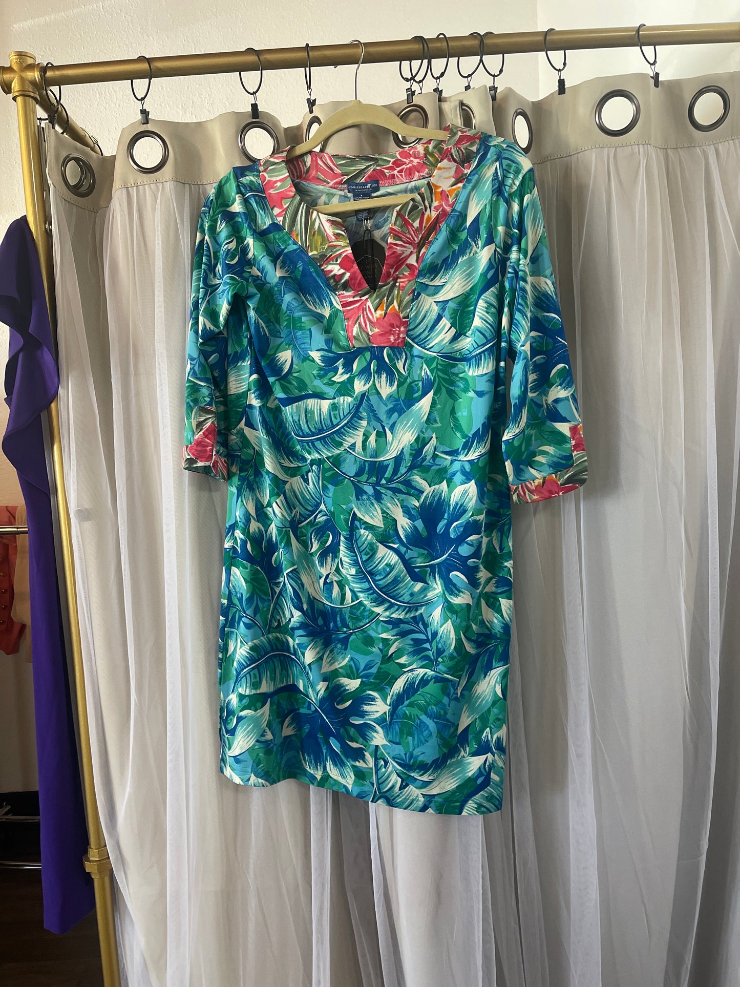 Caribbean Joe tropical swim dress