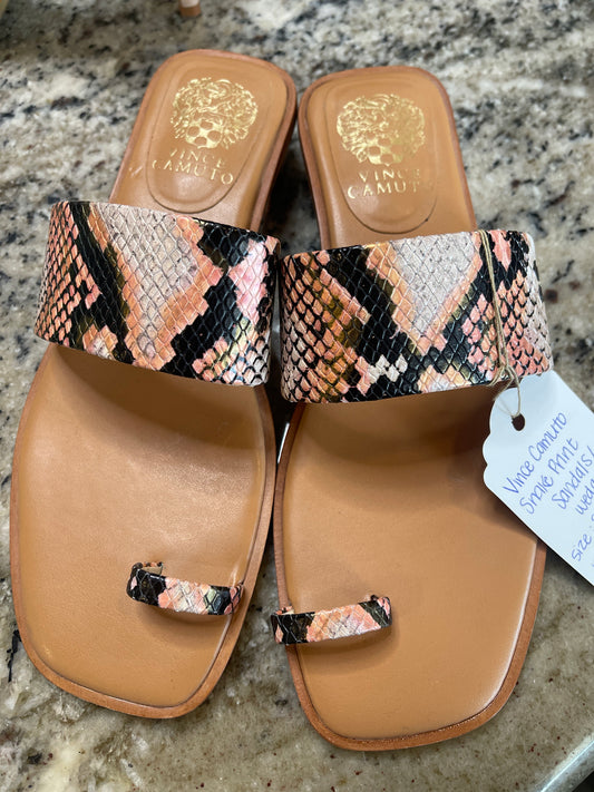 Vince Camuto Snake Print Sandals/wedge