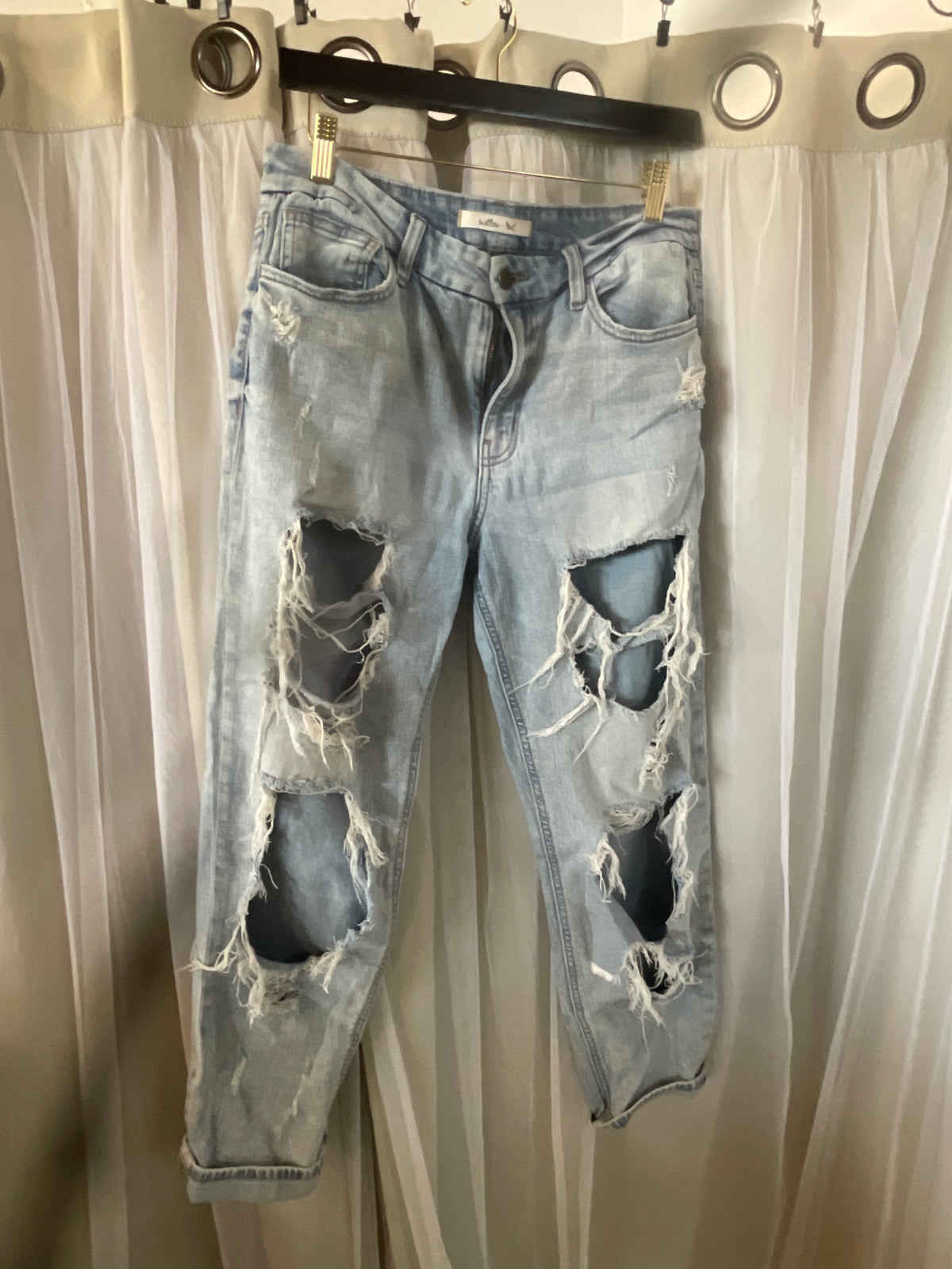 Willow & Root distressed light-wash jeans