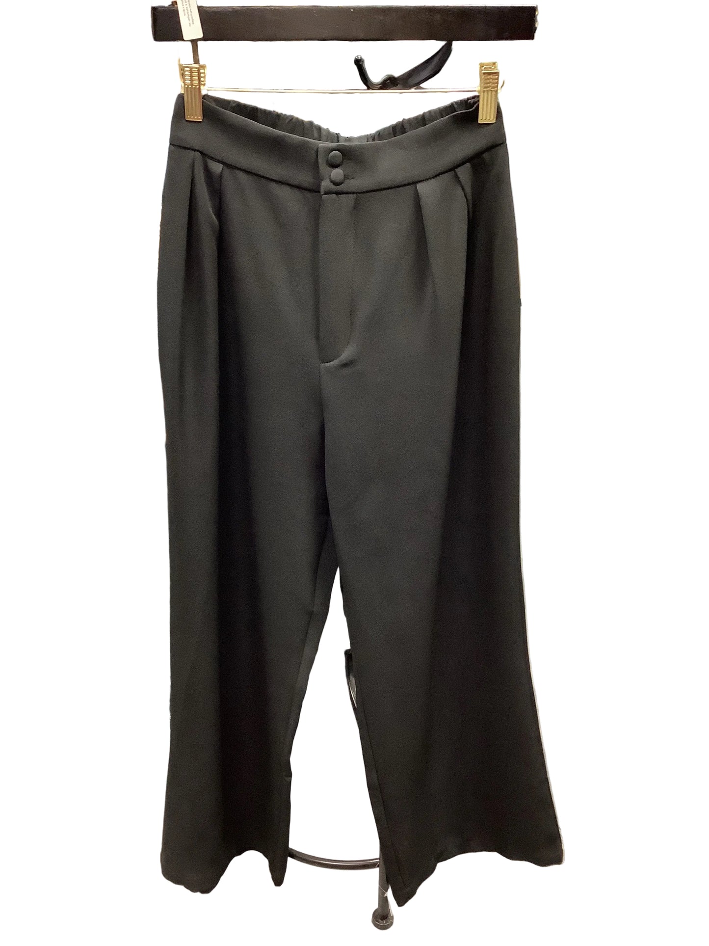 Elegant Jacquard Pleated Trousers Double Button Pants