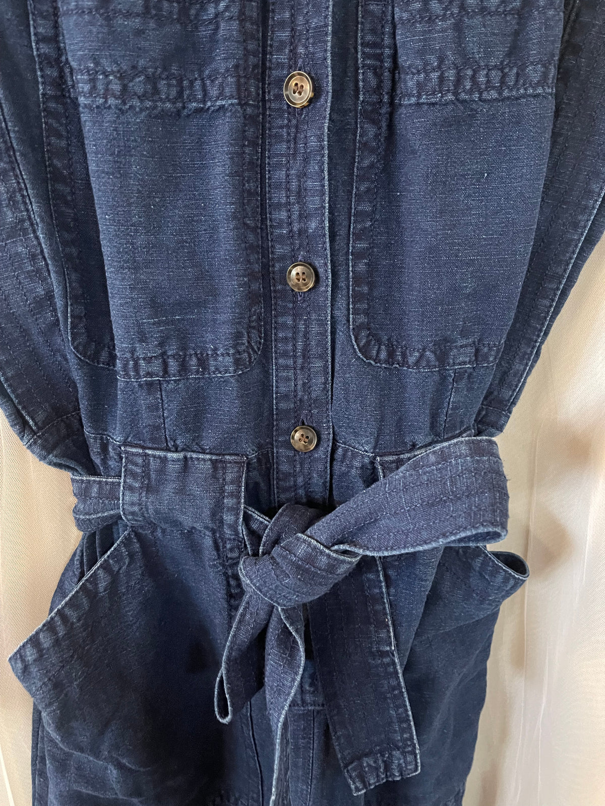 Banana Republic Sleeveless Denim Jumpsuit