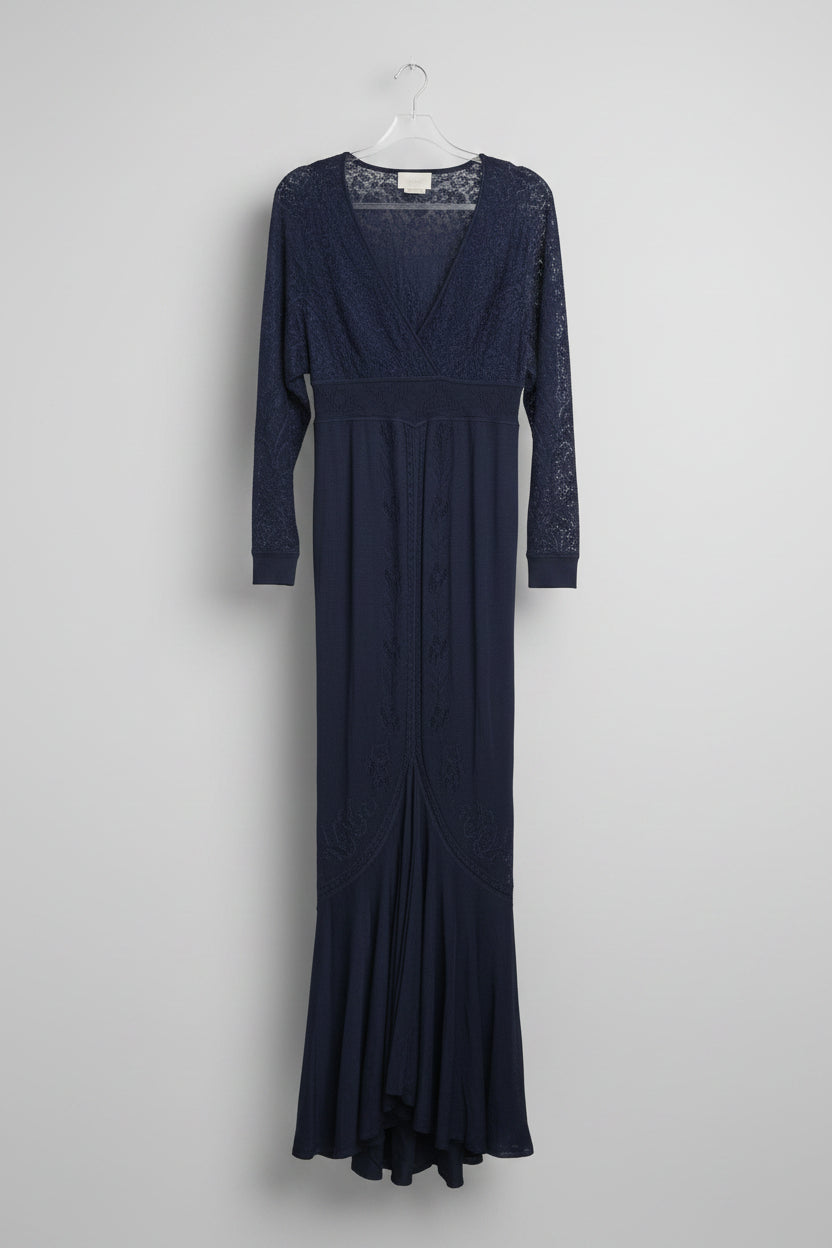 Camilla Midnight Blue lace gown