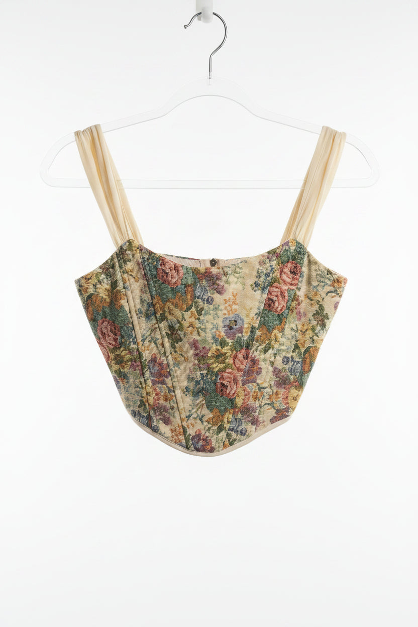 Altar'd State Floral Tapestry Corset Top, a