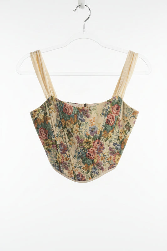 Altar'd State Floral Tapestry Corset Top, a