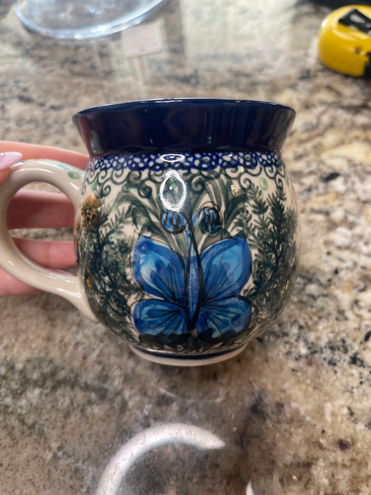 Unikat signature Polish pottery bubble mug 1491