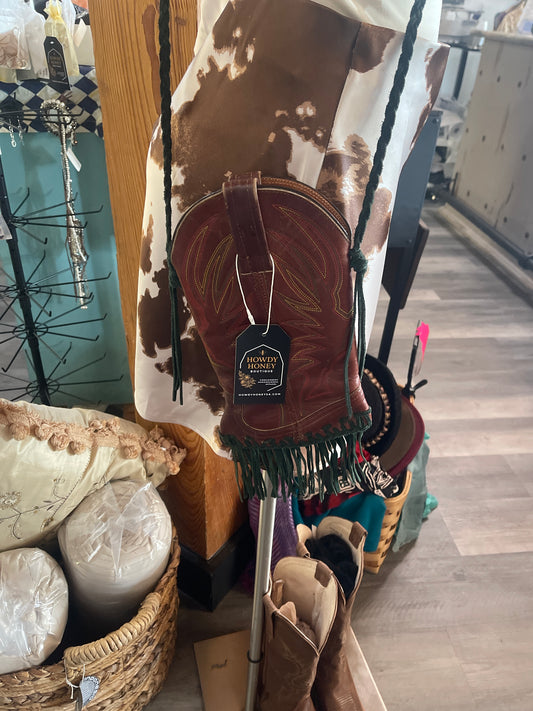 Cowboy boot purse Frye