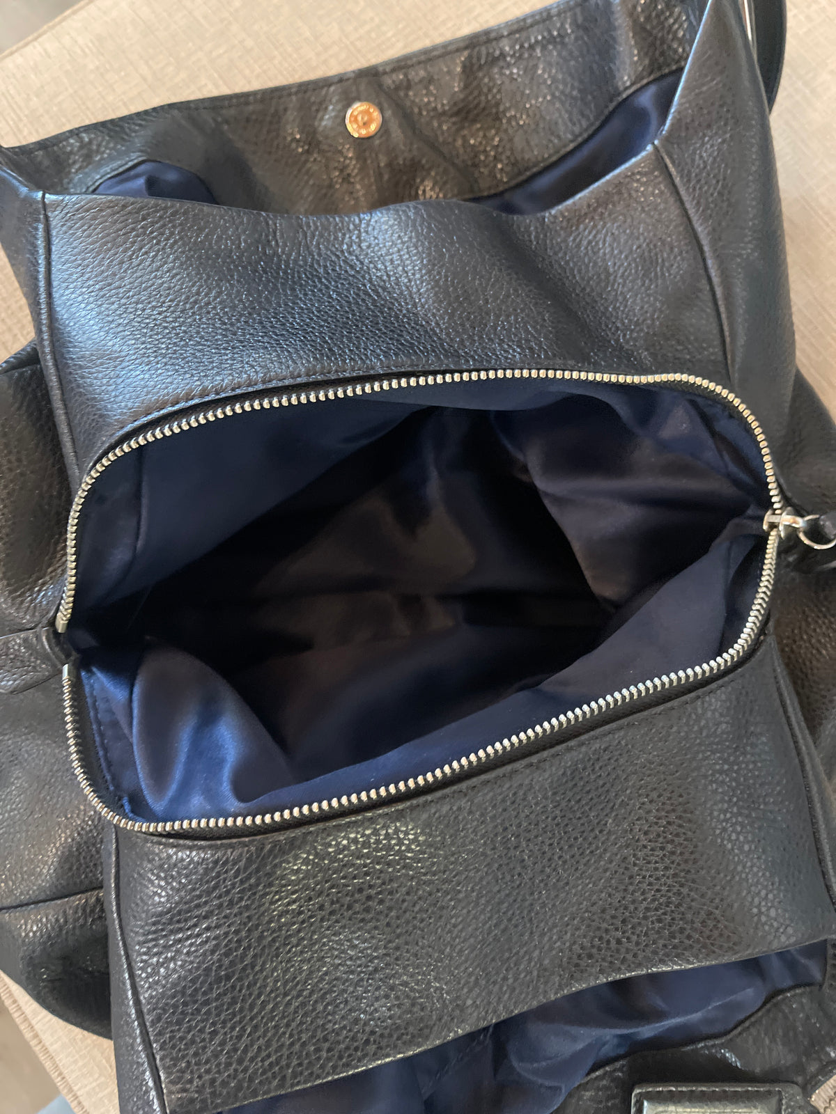 Coach Madison Phoebe Hobo Bag in black pebbled leather