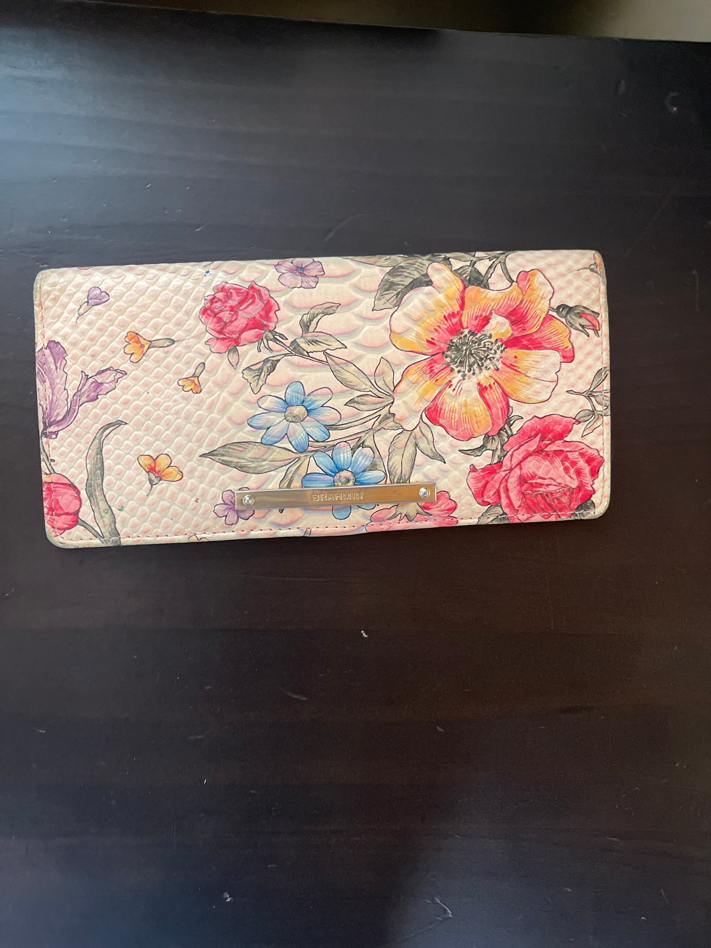 Vintage Brahmin floral tote and matching wallet