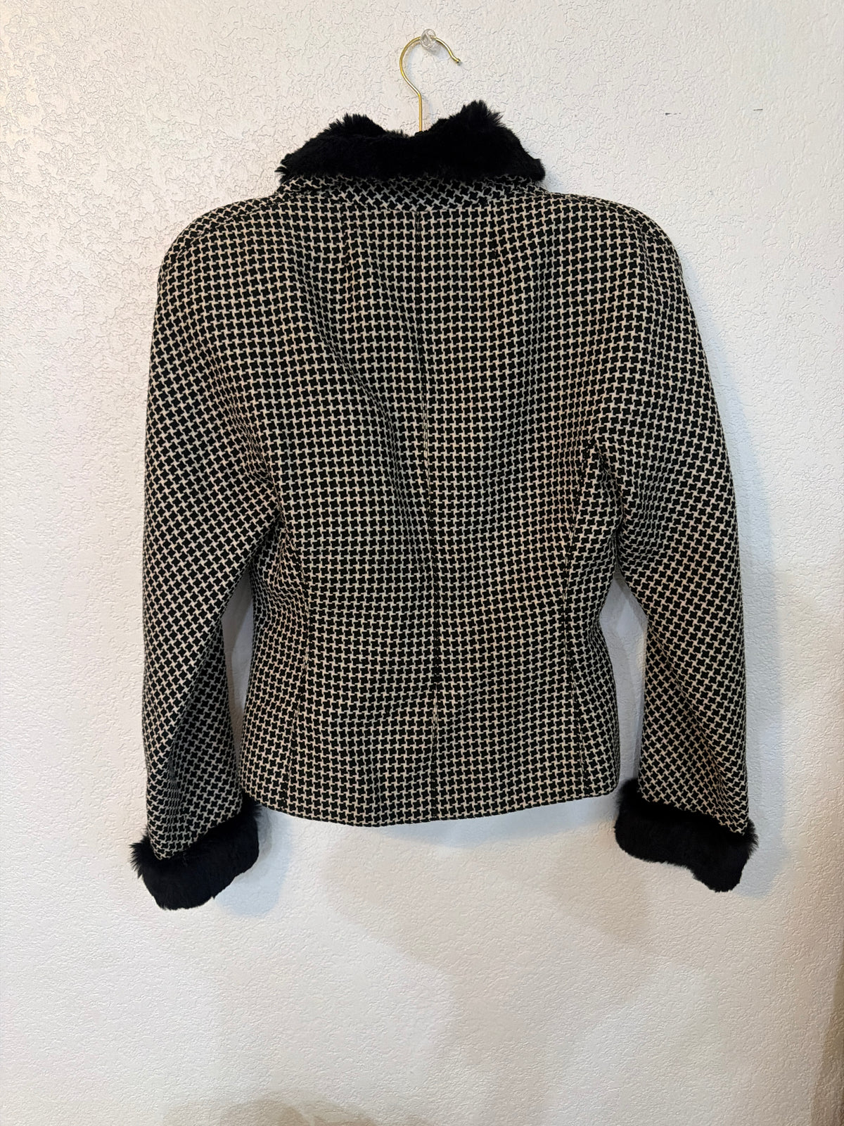 vintage Emanuel Ungaro houndstooth cropped jacket