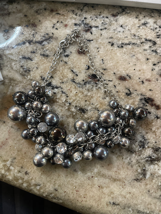 Silver ball necklace