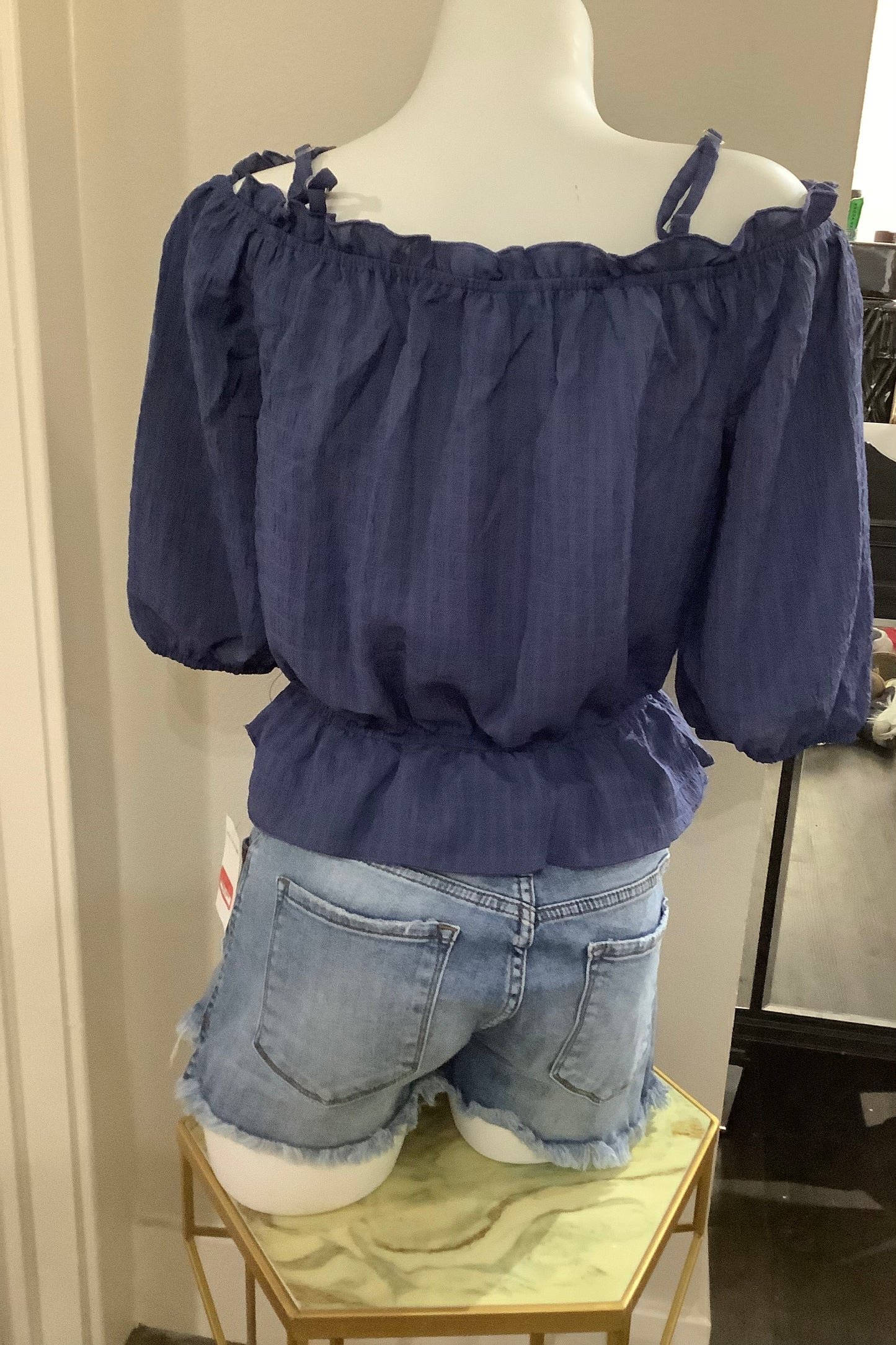 Denium Blouse off shoulder