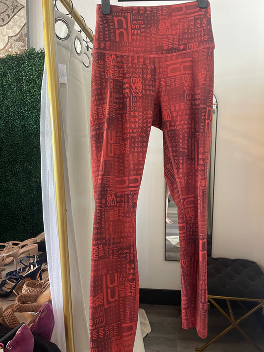 Lululemon Orange/red leggings