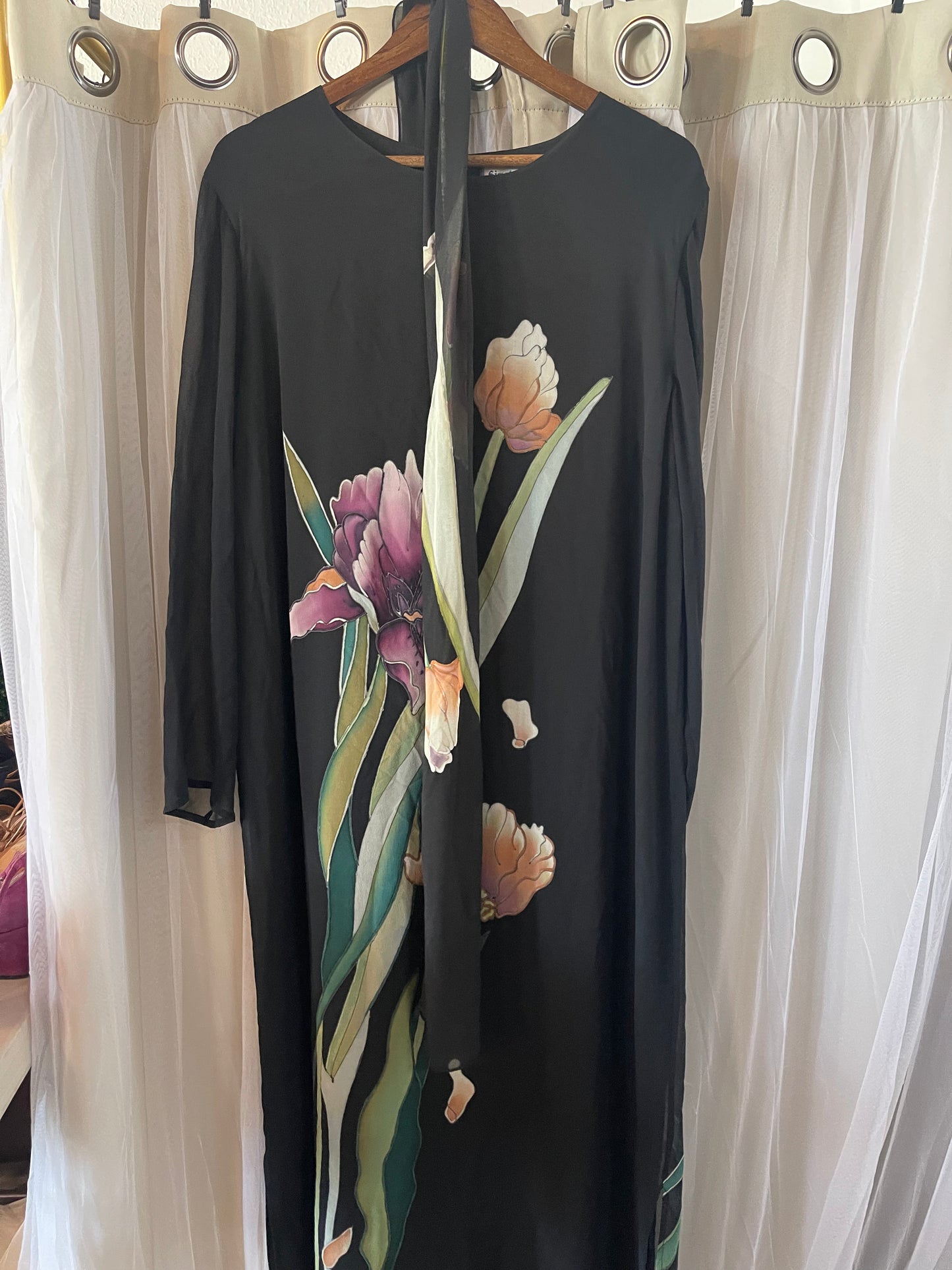 Vintage 1980’s silk maxi dress