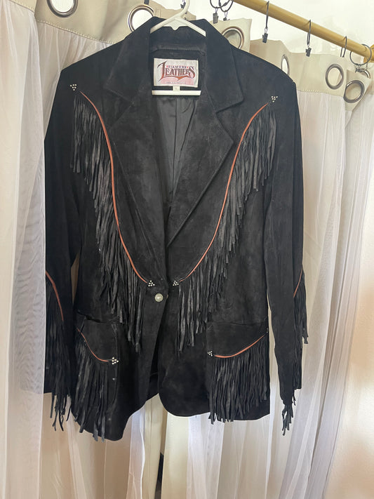 black suede jacket