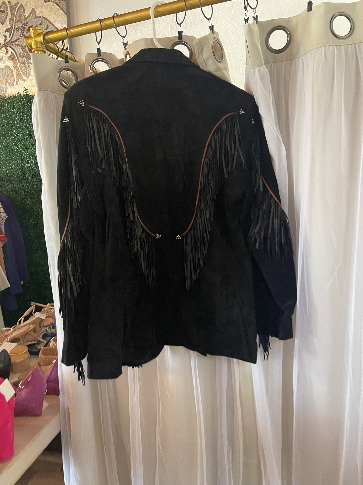 black suede jacket