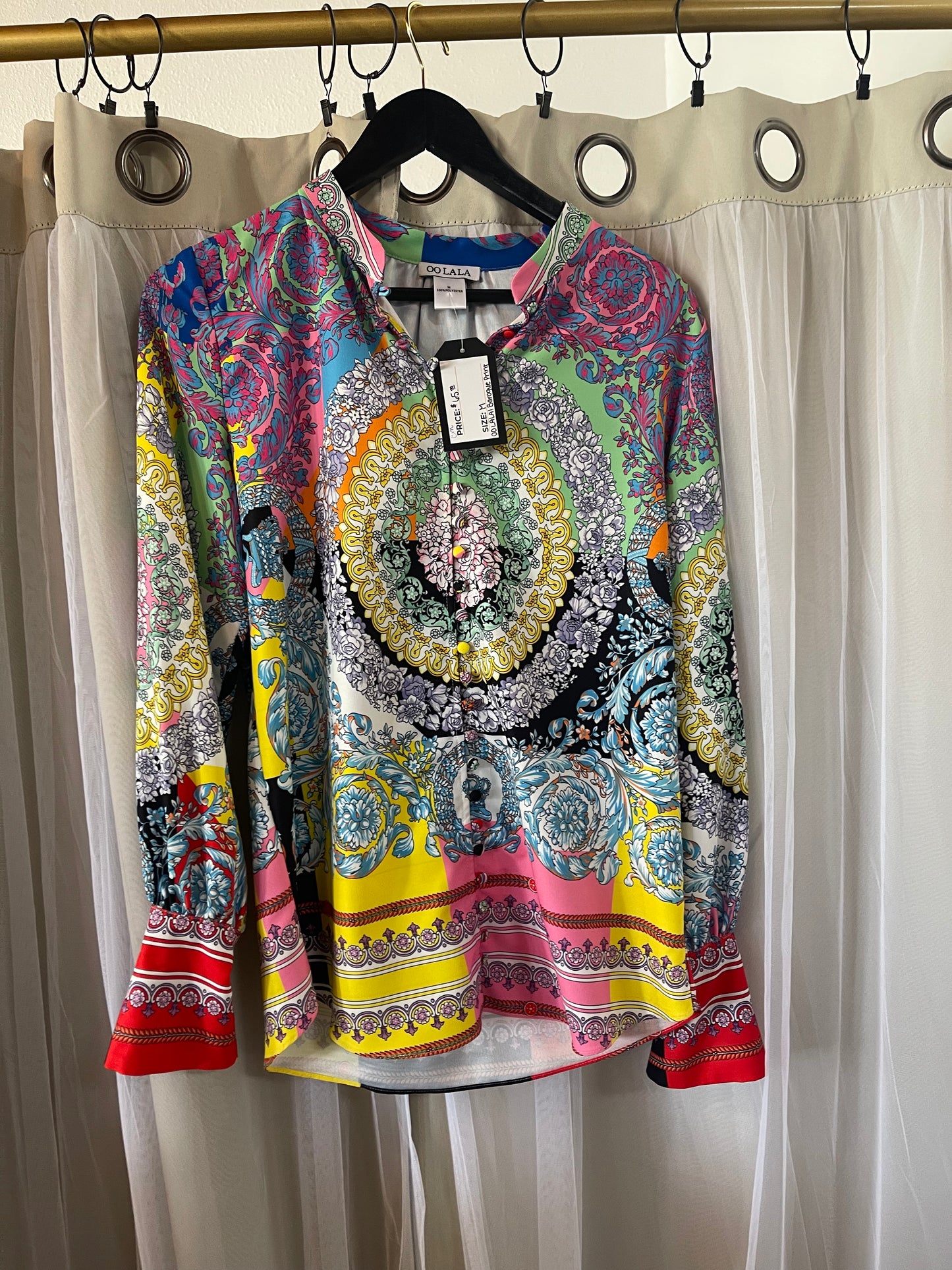 Techni Baroque floral print blouse