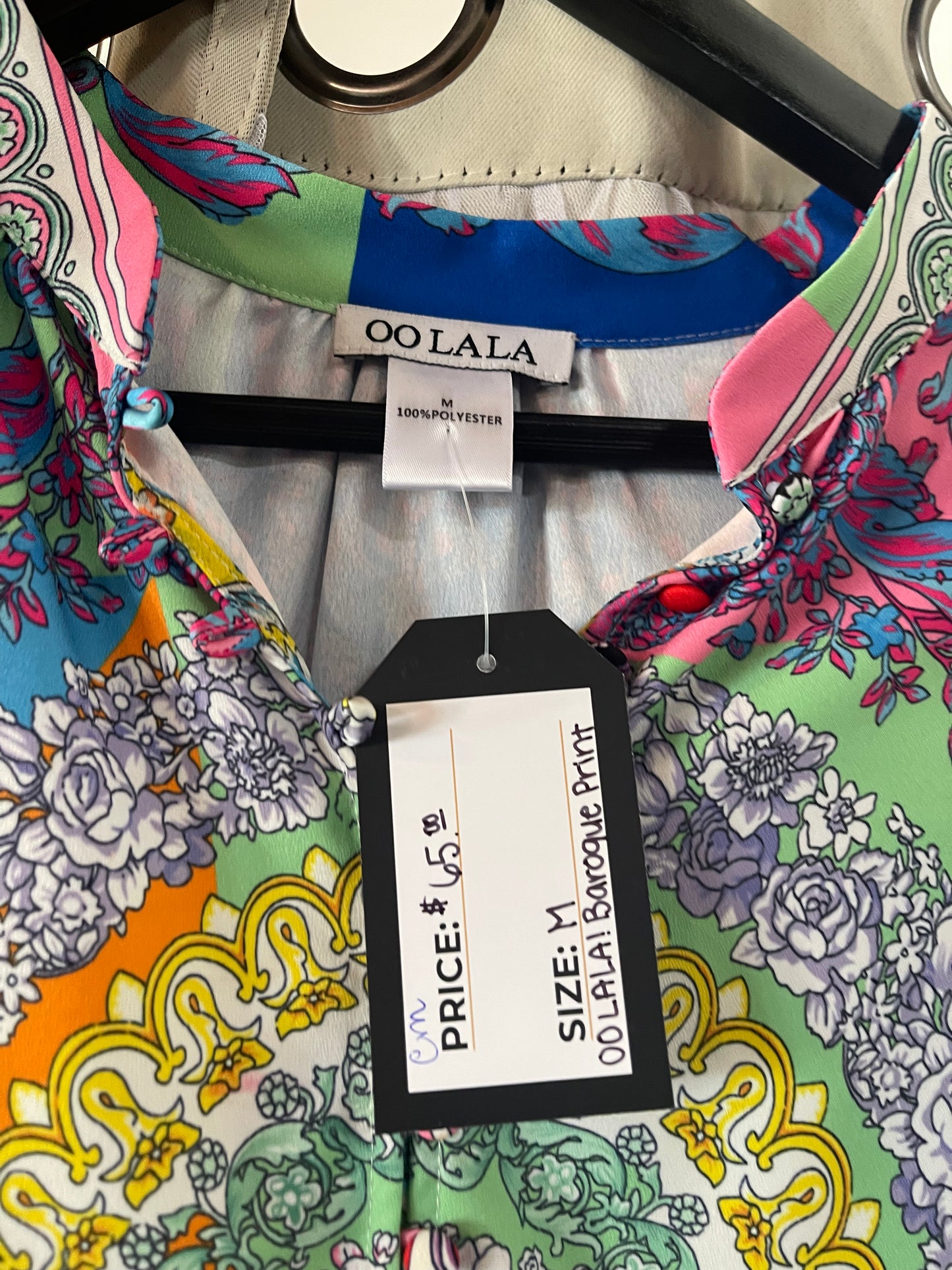 Techni Baroque floral print blouse