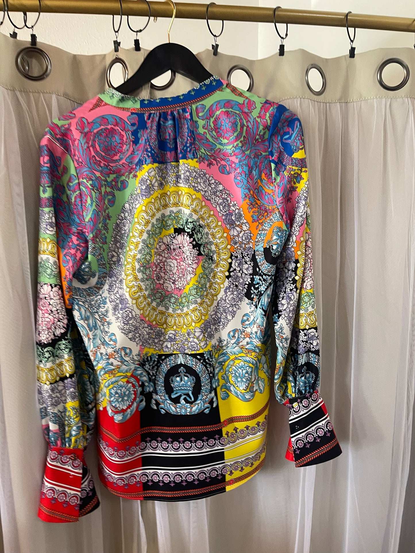 Techni Baroque floral print blouse