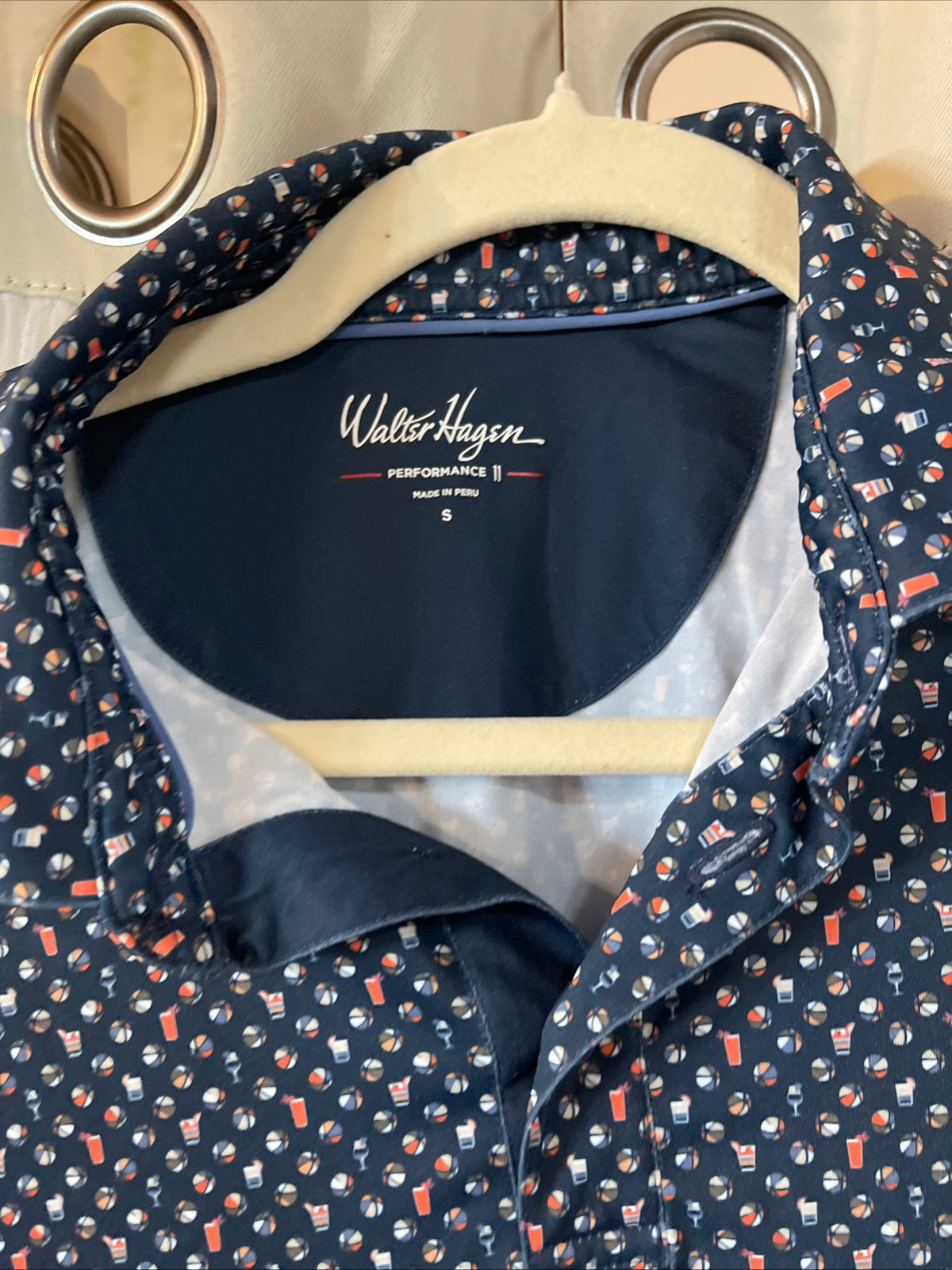 Walter Hagen printed golf polo shirt,