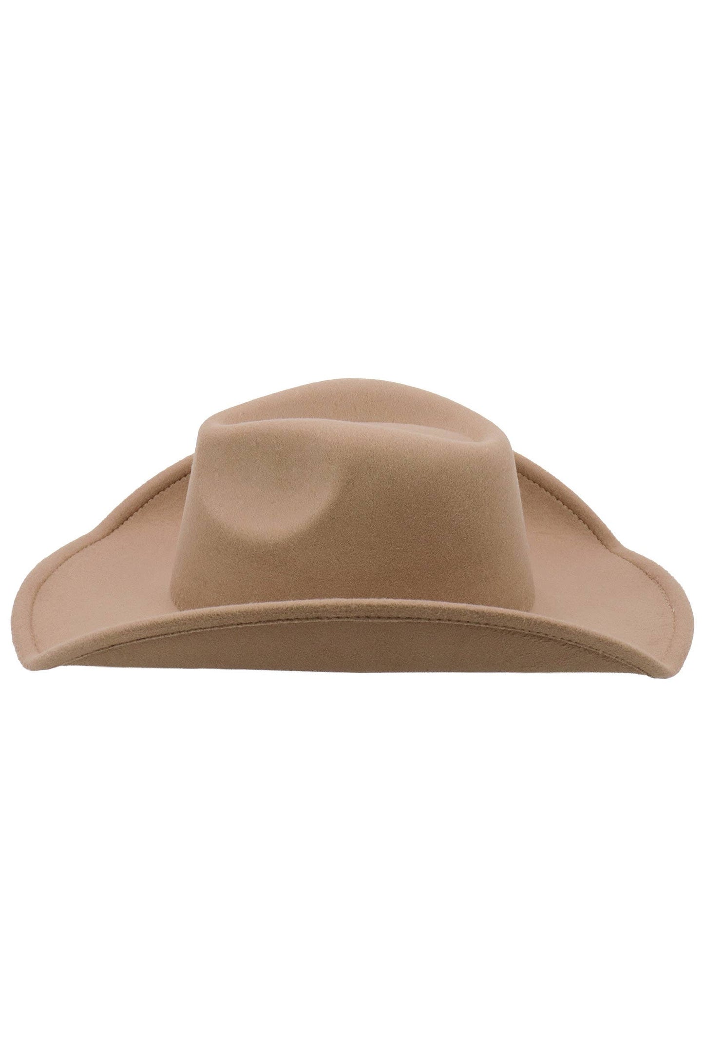 Blank Solid Felt Yeehaw Cowboy Hat: CHARCOAL / ONE SIZE