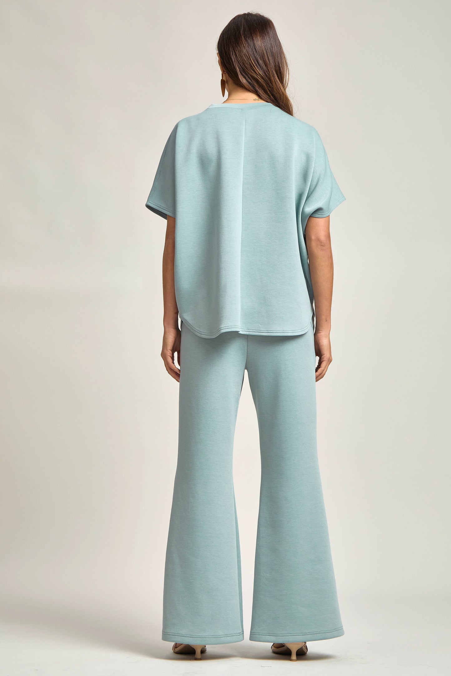 Poncho Top + Bell Bottom Modal Set: Navy