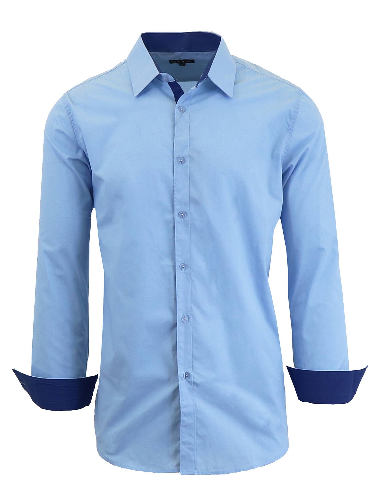 Galaxy By Harvic Men's Long Sleeve Classic Dress Shirts : White / XL