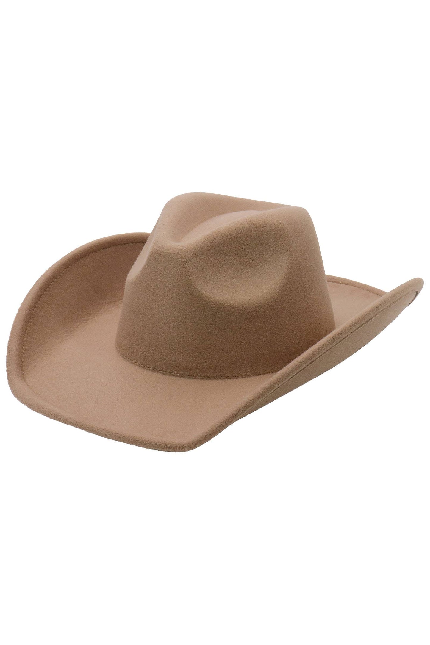 Blank Solid Felt Yeehaw Cowboy Hat: CHARCOAL / ONE SIZE