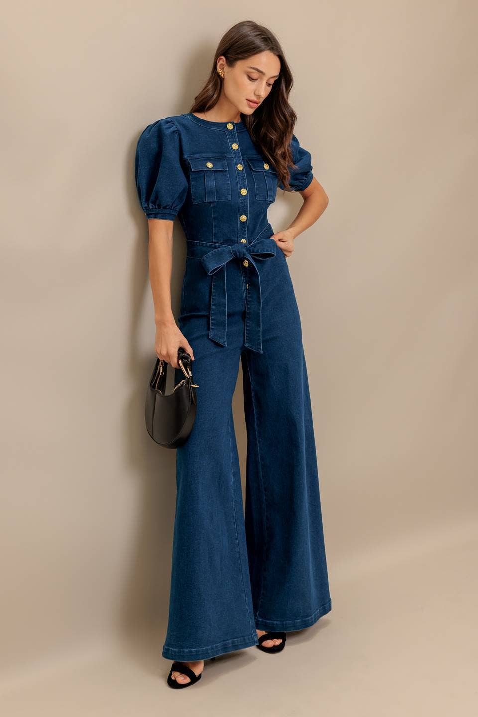 A washed denim jumpsuit - IP8980:INDIGO / Contemporary