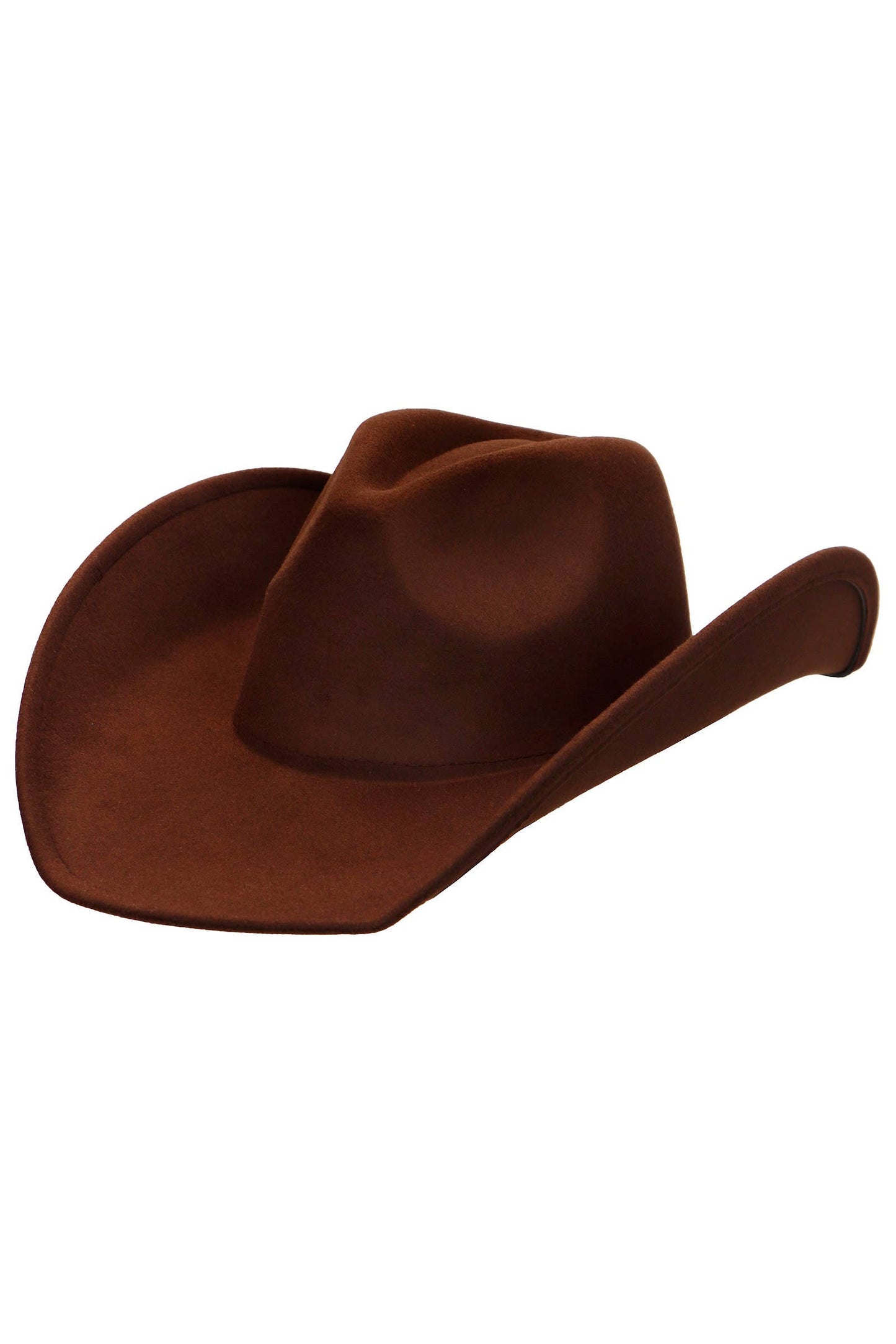 Blank Solid Felt Yeehaw Cowboy Hat: CHARCOAL / ONE SIZE