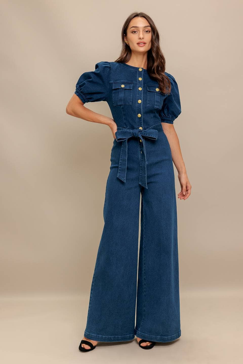 A washed denim jumpsuit - IP8980:INDIGO / Contemporary