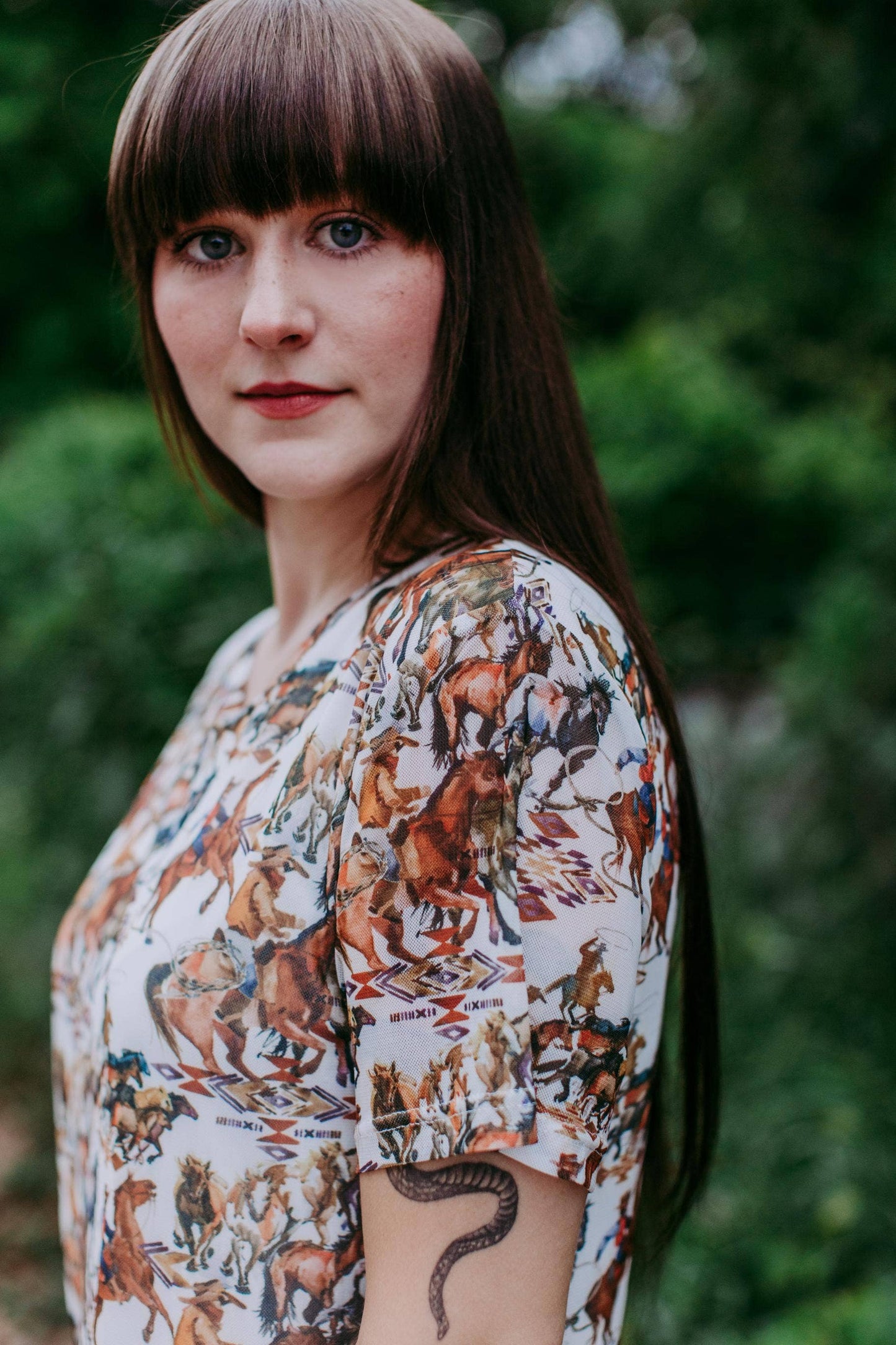 MK380 Buckaroo Short Sleeve Mesh Sheath Dress: Cowboy / L